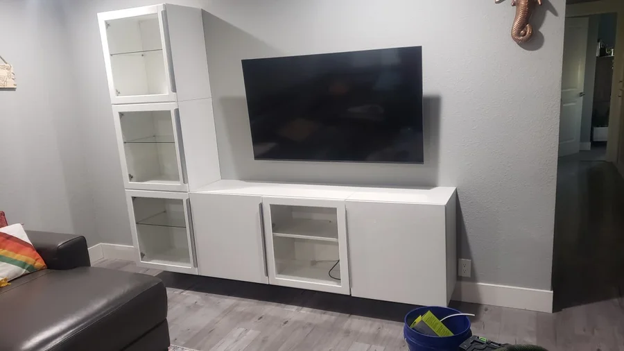 Custom Floating Entertainment Center — photo 1