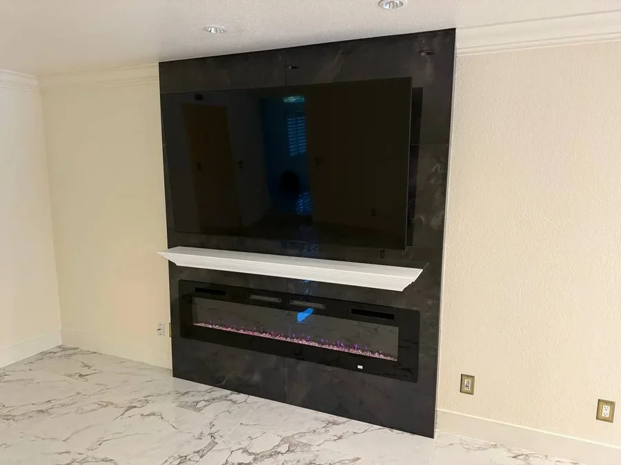 Sleek Modern Media Wall Installation