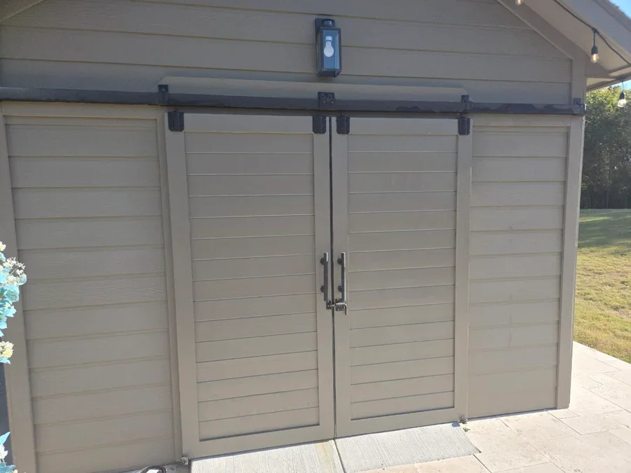 Outdoor Storage with Modern Barn Doors